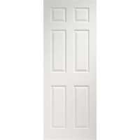 Internal White 6-Panel Georgian-Style Door - Unfinished - 2040 x 826 x 40mm - Colonist - XL Joinery