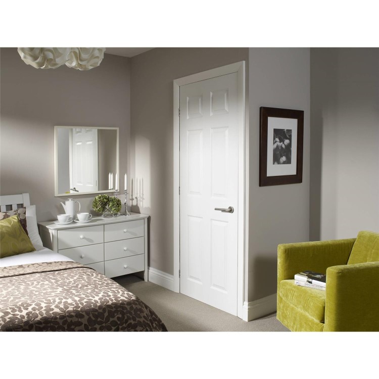 Internal White Painted 6-Panel Georgian-Style Door - Pre-Finished - 1981 x 610 x 35mm - Colonist - XL Joinery