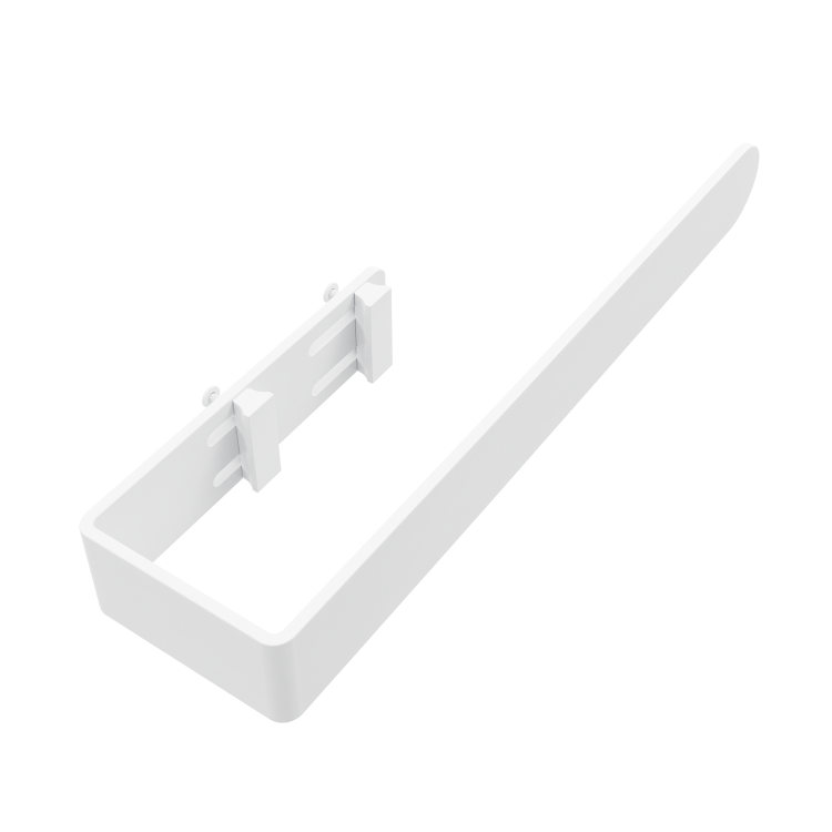 White Designer Wall-Mounted Towel Holder for Steel & Electric Radiators - 320mm