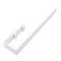White Designer Wall-Mounted Towel Holder for Steel & Electric Radiators - 420mm