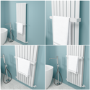 White Designer Wall-Mounted Towel Holder for Steel & Electric Radiators - 520mm