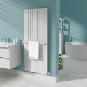 WMTRW62 White Designer Wall-Mounted Towel Holder for Steel & Electric Radiators - 620mm