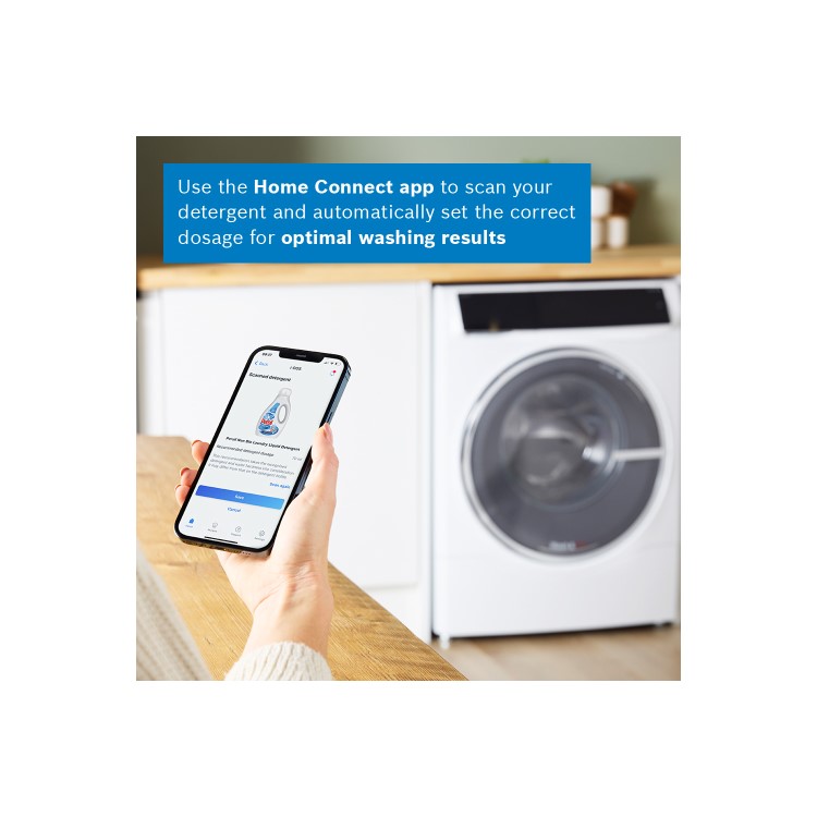 Refurbished Bosch Series 8 i-Dos WNC25410GB Freestanding 10.5/6KG 1400 Spin Washer Dryer White