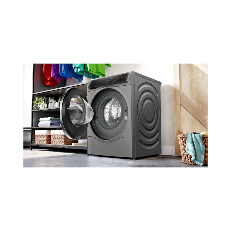 Refurbished Bosch Series 8 i-Dos WNC254ARGB Freestanding 10.5/6KG 1400 Spin Washer Dryer Grey