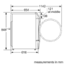 Refurbished Bosch Series 8 i-Dos WNC254ARGB Freestanding 10.5/6KG 1400 Spin Washer Dryer Grey