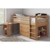 Windermere Solid Pine Mid Sleeper with Pull Out Desk