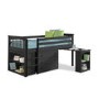Grey Mid Sleeper Cabin Bed with Storage and Desk - Windermere