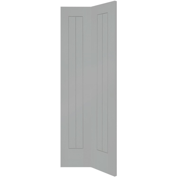 Internal White Primed Suffolk Bi-Fold - White Primed, 1981 x 762 x 35 mm