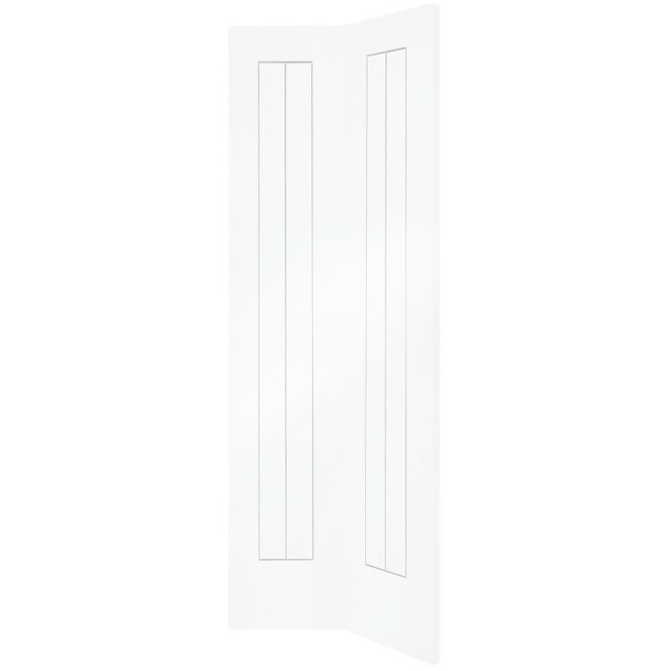 Internal White Primed Suffolk Bi-Fold - White Primed, 1981 x 762 x 35 mm