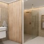 GRADE A1 - Pack of 3 Waterproof Oak Slatted Wall Panels 2400 x 170 x 19mm