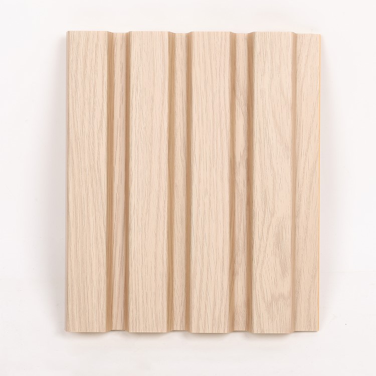 GRADE A1 - Pack of 3 Waterproof Oak Slatted Wall Panels 2400 x 170 x 19mm