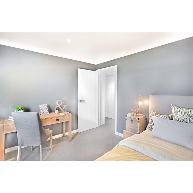 Internal White Primed FD30 Fire Door - 2040 x 726 x 44mm - Palermo - XL Joinery