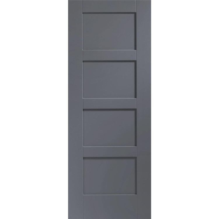 Shaker 4 Panel Internal White Primed Door - White Primed, 1981 x 686 x 35 mm