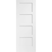 Shaker 4 Panel Internal White Primed Door - White Primed, 1981 x 686 x 35 mm