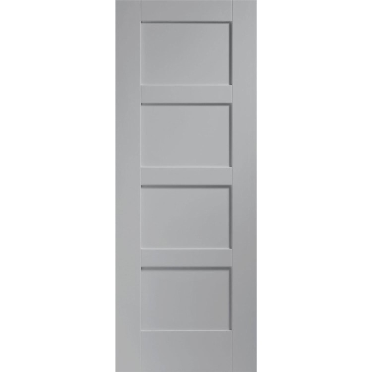 Shaker 4 Panel Internal White Primed Door - White Primed, 1981 x 762 x 35 mm