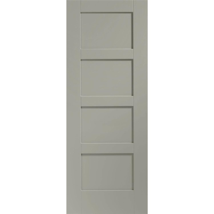 Shaker 4 Panel Internal White Primed Door - White Primed, 1981 x 762 x 35 mm