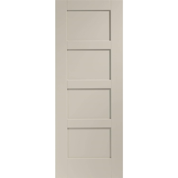 Shaker 4 Panel Internal White Primed Door - White Primed, 1981 x 762 x 35 mm