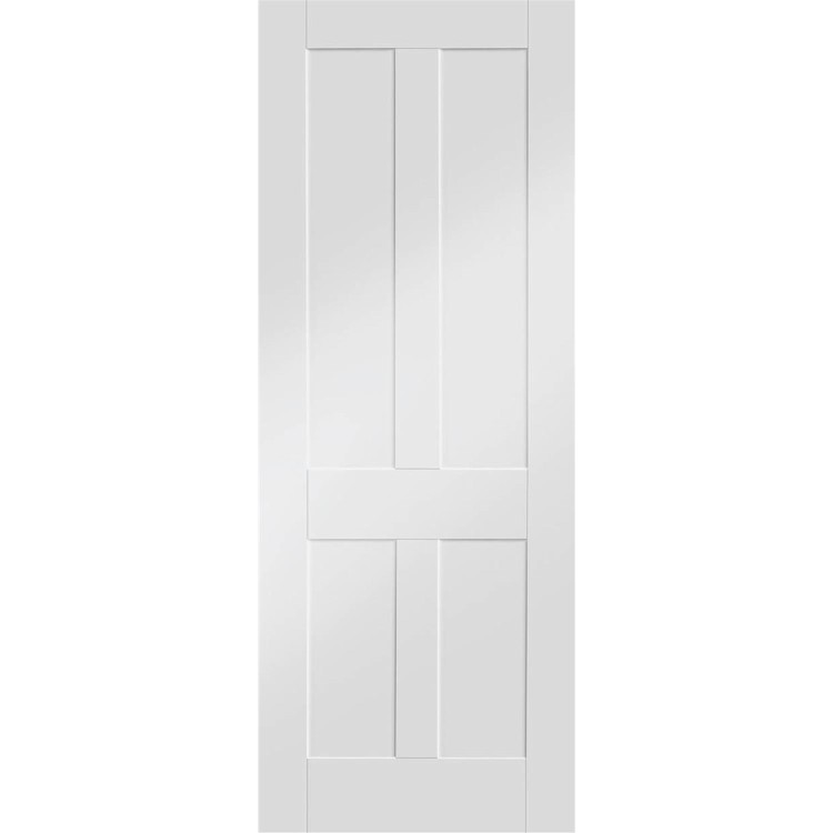 Victorian Shaker Internal White Primed Fire Door - 1981 x 762 x 44 mm, White Primed