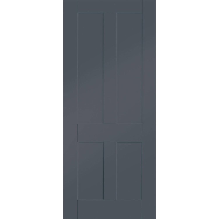 Victorian Shaker Internal White Primed Fire Door - 1981 x 762 x 44 mm, White Primed
