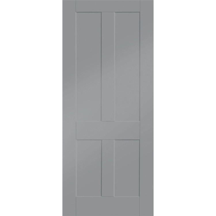 Internal White Primed Victorian Shaker - White Primed, 2040 x 826 x 40 mm