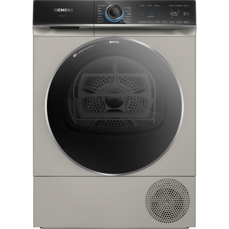 Siemens iQ700 9kg Heat Pump Tumble Dryer - Silver