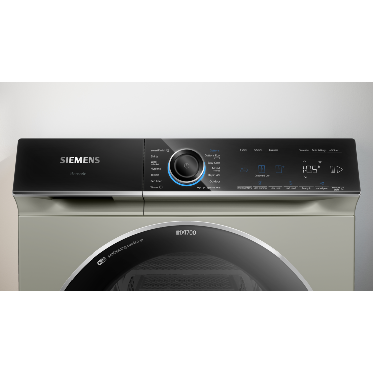Siemens iQ700 9kg Heat Pump Tumble Dryer - Silver