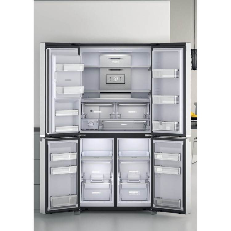 Whirlpool 554 Litre 60/40 Side-By-Side American Fridge Freezer - Stainless Steel