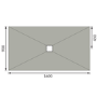 GRADE A1 - 1600x900mm Wet Room Tile-Ready Shower Tray Former 30mm with Square Centre Drain – Live Your Colour
