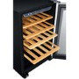 Haier 30 Bottle Capacity Single Zone Freestanding Wine Cooler - Black