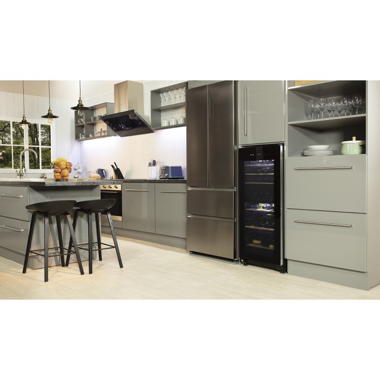 Refurbished Haier WS53GDA Freestanding 53 Bottle Dual Zone Wine Cooler Black