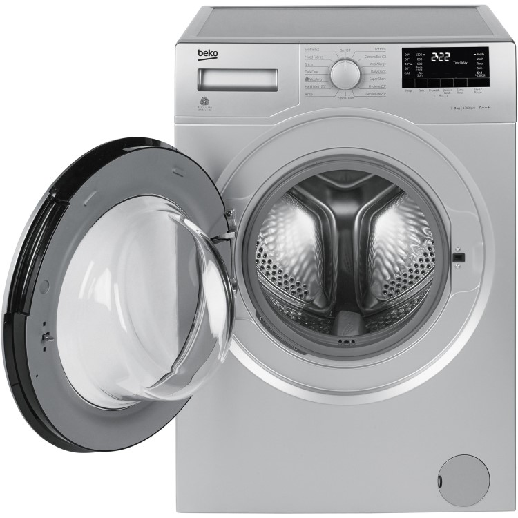 Beko WS832425S 8kg 1300rpm Freestanding Washing Machine - Silver