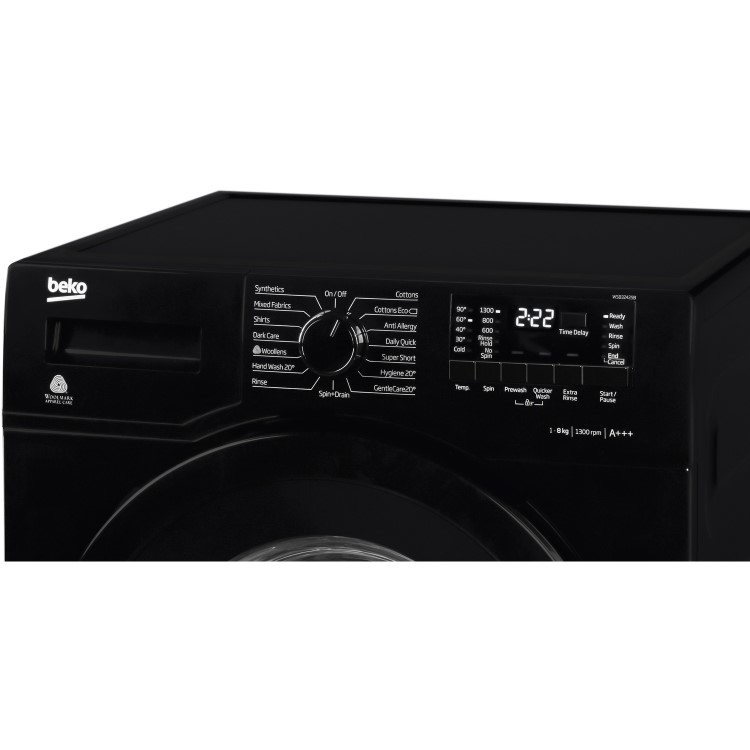 Beko WS832425B 8kg 1300rpm Freestanding Washing Machine - Black