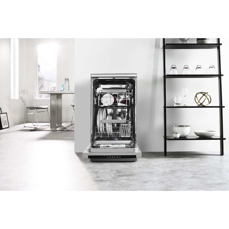 Whirlpool WSFE2B19X 10 Place Slimline Freestanding Dishwasher - Stainless Steel
