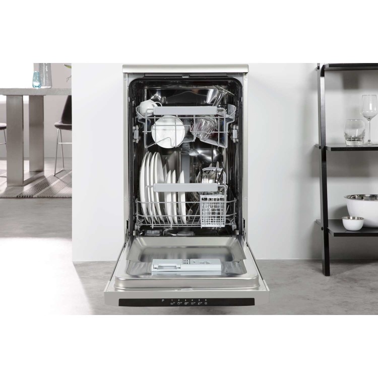 Whirlpool WSFE2B19X 10 Place Slimline Freestanding Dishwasher - Stainless Steel