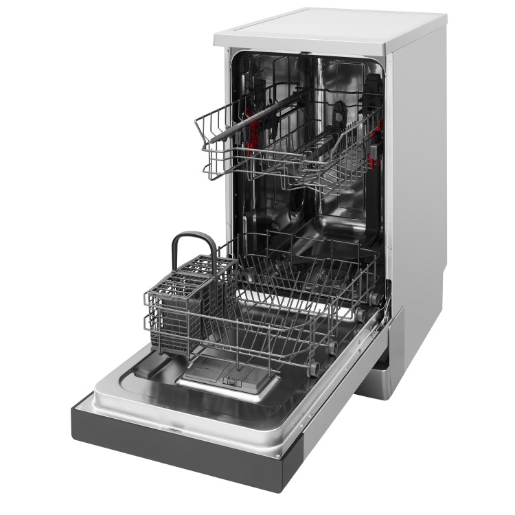Whirlpool WSFE2B19X 10 Place Slimline Freestanding Dishwasher - Stainless Steel