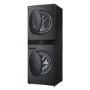 LG WashTower 12kg Wash 10kg Dry 1400rpm Stacked Washer Dryer - Black