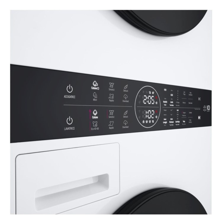 LG WashTower 12kg Wash 10kg Dry 1400rpm Stacked Washer Dryer - White