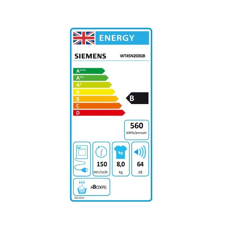 Siemens iQ300 8kg Condenser Tumble Dryer - White