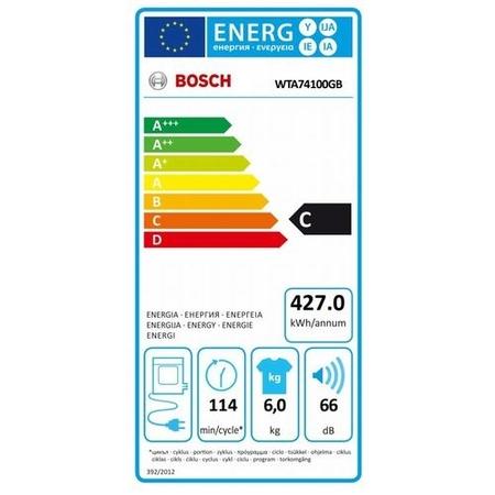 Bosch WTA74100GB 6kg Freestanding Vented Tumble Dryer - White