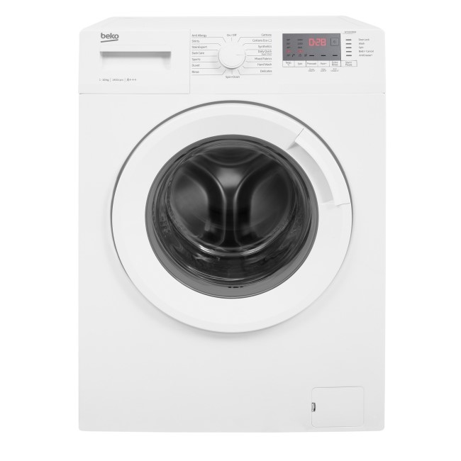 Beko WTG1041B1W 10kg 1400rpm Freestanding Washing Machine With 28 Min Quick Wash - White