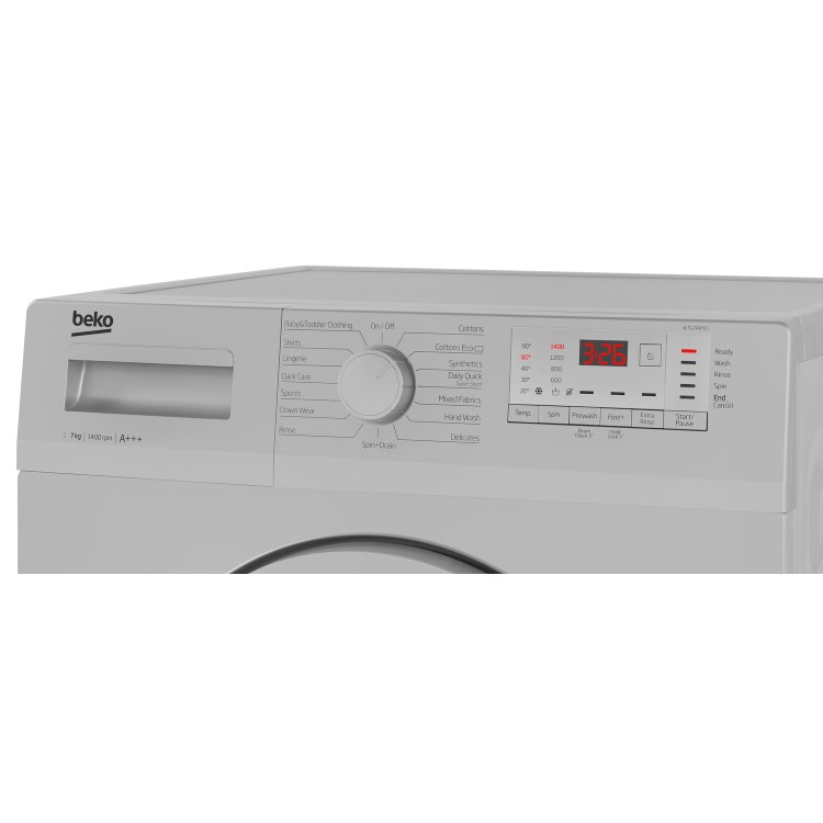 Beko WTG741M1S Excellence 7kg 1400rpm Freestanding Washing Machine - Silver