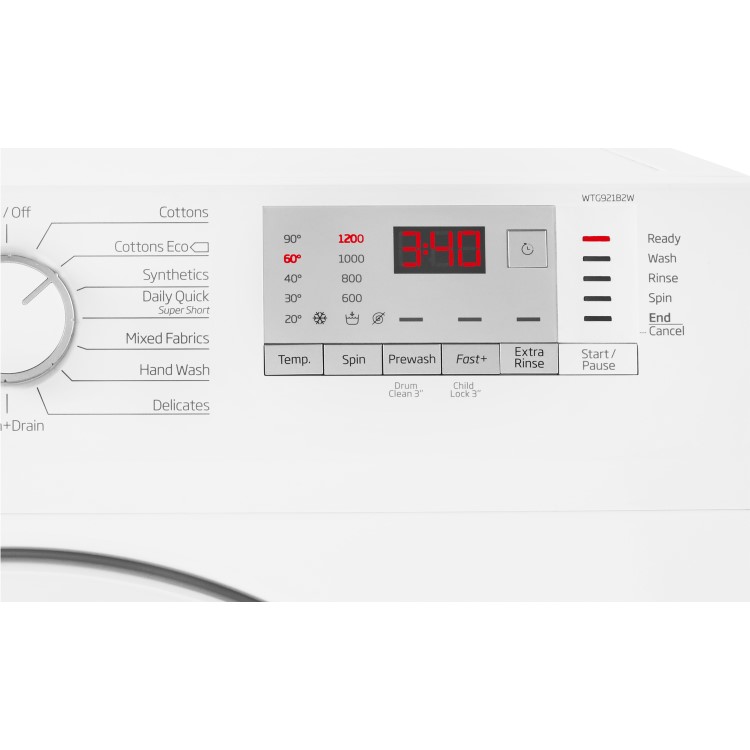 Beko WTG921B2W 9kg 1200rpm Freestanding Washing Machine - White