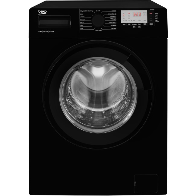Beko WTG941B1B 9kg 1400rpm Freestanding Washing Machine - Black