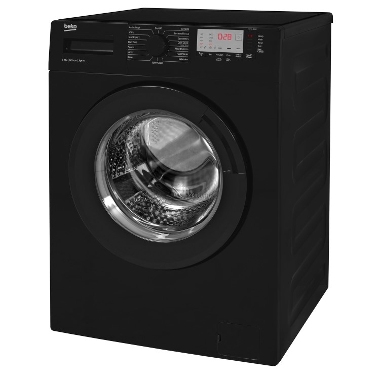 Beko WTG941B3B 9kg 1400rpm Freestanding Washing Machine With 28 Min Quick Wash - Black