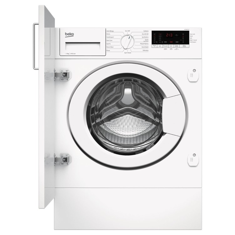 Refurbished Beko WTIK84111F Integrated 8KG 1400 Spin Washing Machine White