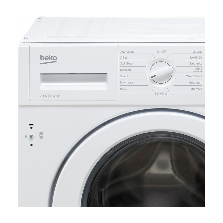 Beko RecycledTub® 8kg 1400rpm Integrated Washing Machine - White