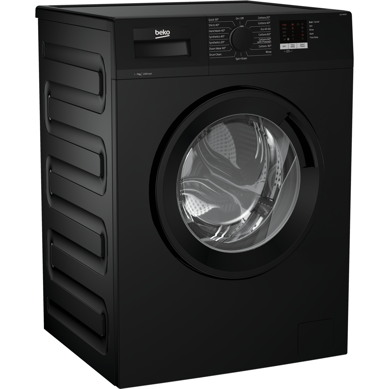 Beko 7kg 1400rpm Washing Machine Black BuyItDirect.ie