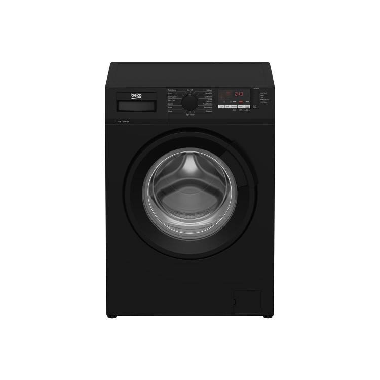 Refurbished Beko RecycledTub WTL94151B Freestanding 9KG 1400 Spin Washing Machine Black