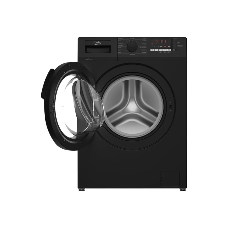 Refurbished Beko RecycledTub WTL94151B Freestanding 9KG 1400 Spin Washing Machine Black