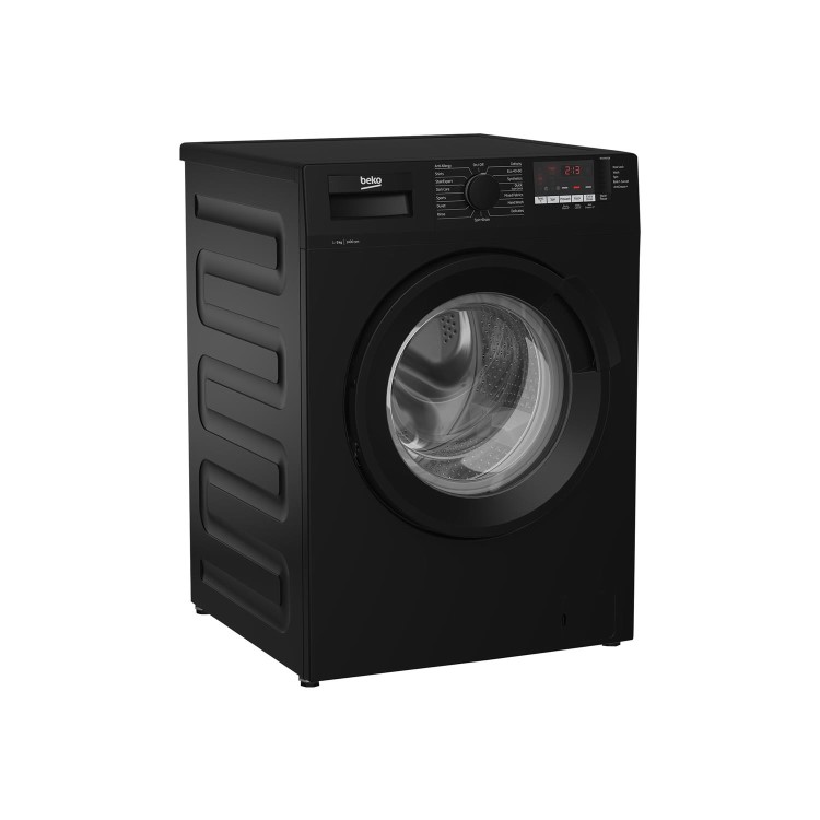 Refurbished Beko RecycledTub WTL94151B Freestanding 9KG 1400 Spin Washing Machine Black